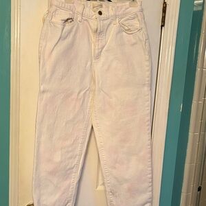 White and Pink Women's Jeans